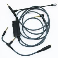 NewFantasia Cable Boom Microphone Volume Compatible with Gaming PS4 Xbox One PC Laptop Phone and Compatible with Audio Technica ATH-M50x, ATH-M40x, ATH-M70x Headphones 4.9FT