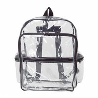 ProEquip Large Clear Transparent PVC Multi-pockets School Backpack/Outdoor Backpack/Heavy Duty Backpack/Durable Vinyl Completely See Through Daypack 17" Bookbag