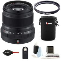 Fujifilm XF50mmF2 R WR Lens (Silver) w/Focus Accesory Bundle