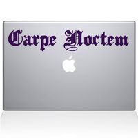 The Decal Guru 1033-MAC-13A-LAV Carpe Noctem Seize the Night Vinyl Sticker, 13" Macbook Air, Purple