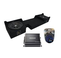 Compatible with 2004-2008 Ford F-150 Ext Super Cab Truck Kicker Comp C10 Dual 10" Sub Box Enclosure & CXA600.1 Amp (Renewed)