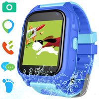 YENISEY Waterproof Kids Smart Watch GPS Tracker for Girls Boys - Android Smartwatch Kids Game Smartwatch IP67 Waterproof with Smart Camera SOS Anti-Lost Math Game, Compatible Android iOS Phone