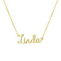 Personalized Name Necklace 18K Gold Plated New Mom Bridesmaid Gift Jewelry for Linda