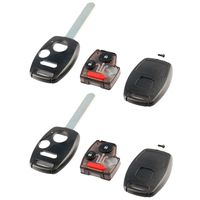 Key Fob Keyless Entry Remote Shell Case & Pad fits Honda Fit Odyssey Pilot Ridgeline (CWTWB1U545, OUCG8D-380H-A), Set of 2