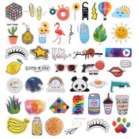 VSCO Stickers, 45 Pcs Laptop Stickers for Hydro Flask, Tumbler, Water Bottles, Phonecase, Guitar, car, Recyclable Vinyl Cute Waterproof Sun Aesthetic Stickers Decals for Kids, Teen, Adults
