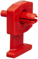 Panduit KIMS-H366-C2 Low Profile Mount, Push Rivet Applied, Nylon 6.6, Integral Push Rivet Mounting Method, Red, 0.144" Hole Diameter (Pack of 100)