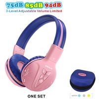 SIMOLIO Bluetooth Kids Headphones Volume Limited,Kids Safe Headphone with Share Jack, Wireless Headphones for Kids, Bluetooth Kids Headsets for iPad/iPhone/Kindle/Tablets/Car and Gift for Girls (Pink)