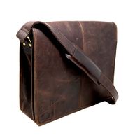 15" buffalo leather messenger bag laptop case office briefcase gift for men computer distressed shoulder bag