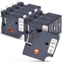 MYTONER 8-Pack Labels Tape Replace Dymo D1 45013 S0720530 Cassette Black on White 1/2 Inch x 23 Feet Labeling Tapes for DYMO LabelManager 160 210D 280 360D PnP 220P 260P 450D Label Maker 12mm x 7m