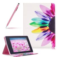 Vintage Sunflower Series Leather Case for Amazon Kindle Paperwhite 1/2/3, Girlyard Ultra Thin Inner Soft Silicone Full Body Protect Lightweight Painting Folio Flip PU Wallet Case Cover with Stand