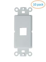 Kenuco Decora Wall Plate Keystone Insert (10 Pack, 1 Port)