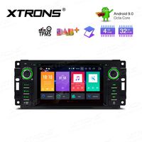 XTRONS Android 9.0 Car Stereo DVD Player Octa Core 4G RAM 32G ROM GPS Radio 6.2 Inch HD Digital Multi-Touch Screen Head Unit Supports Screen Mirroring WiFi OBD2 DVR TPMS for Jeep Dodge Chrysler
