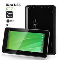 iDeaUSA 7 inch Quad Core Android Tablet PC, Android 4.4 System, 1GB RAM 8GB ROM, IPS Display 1024600, Dual Camera, Bluetooth, Mini HDMI Output-Black