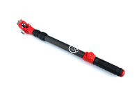 Orbit Pole Carbon Fiber Cinema Stick, Portable Filming Crane, Selfie stick, for Smartphones & Action Cameras with rotating 1/4"-20, Red