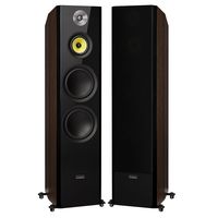 Fluance Signature Series Hi-Fi Three-Way Floorstanding Tower Speakers with Dual 8" Woofers (HFFW) Natural Walnut