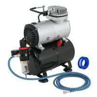 ZENY Pro 1/5 HP Airbrush Air Compressor Airbrushing Kit w/ 3L Tank and 6FT Hose Multipurpose for Spraying Cake Decorating Tattoo Nail Craft Painting