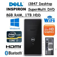 Newest Flagship Model Dell Inspiron i3847 Premium Performance Desktop PC, Intel i7-4790, 8GB RAM, 1TB HDD, SuperMulti DVD, Bluetooth, Windows 10