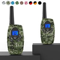 2 Way Radios Camping Accessories, Topsung M880 FRS Walkie Talkie for Adults Long Range with Mic LCD Screen / Portable Wakie-Talkie with 22 Channel for Children Hiking Hunting Fishing (Camo 2 Pack)