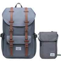 KAUKKO Laptop Outdoor Backpac, Traveling Rucksack Fits 15.6 Inch Laptop (7-Grey(2PC))