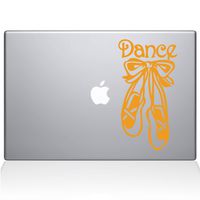 The Decal Guru Dance Ballet Shoes Decal Vinyl Sticker, 13" MacBook Air, Yellow (1415-MAC-13A-SY)