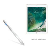 Apple iPad (2017) Stylus Pen, BoxWave [AccuPoint Active Stylus] Electronic Stylus with Ultra Fine Tip for Apple iPad (2017) - Metallic Silver