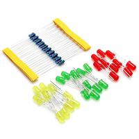 Gikfun 30pcs LEDs and 220ohm Resistor Experiment Kit for Raspberry Pi Arduino MCU Starter EK1774
