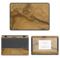 decalrus - Protective Decal Wood Burl Skin Sticker for Lenovo Flex 11 ChromeBook (11.6" Screen) case Cover wrap LEflex_11-172