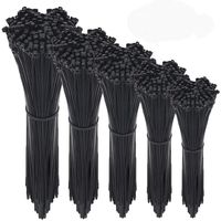 LaiShuo Zip Ties, 500 Pcs Adjustable Durable Self locking Black Nylon Zip Cable Ties for Home Office Garage Workshop Heavy Duty