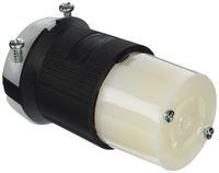 Hubbell HBL2813 Locking Connector, 30 amp, 3 Phase, 120/208V, L21-30R, Black and White