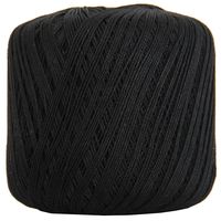 Threadart 100% Pure Cotton Crochet Thread - SIZE 3 - Color 13 - BLACK -2 sizes 27 colors available