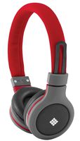 Polaroid PHP120RD Canvas Headphones With Mic, Noise Isolation Red