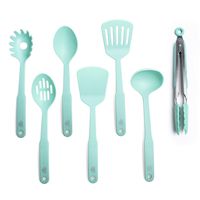 GreenLife CC001729-001 Nylon Cooking Set, 7-Piece, Turquoise, 7pc Utensil, Turqouise