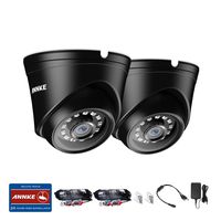 ANNKE 2 Packed 1080P Security Camera 2.0MP Hi-Resolution Indoor Outdoor Dome CCTV Camera with 100ft Super Night Vision, IP66 Weatherproof Housing, Smart IR-Cut
