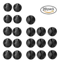 ANMIXIN 20 Cable Clips Cord Management, Wire Management System, Self Adhesive for Your Wires,Wall Desk Desktop Cable Wire Clip (20)