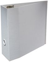 Aurora GB Elements Storage Binder, 4 Inch D-Ring, 8 1/2 x 11 Inch Size, White, Linen Embossed, Eco-Friendly, Recyclable, Made in USA (AUA08277)