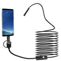 PEYOU USB Endoscope,8MM Type-C [3 in 1] Borescope 2 Megapixel CMOS HD Snake Waterproof Inspection Camera Endoscope w/ 6 Adjustable LED USB Adapter Compatible for IOS Android Windows System 11.5ft/3.5M