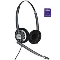 Plantronics HW720 Wired Office Headset Bundled with Headset Advisor Wipe (Renewed)
