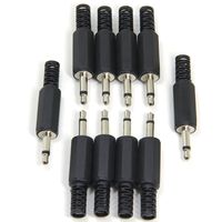Ancable 10-Pack TS Mono Male Plug 1/8" 3.5mm Solder Type DIY Audio Cable Connector