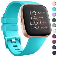 Tobfit Sport Bands Compatible with Versa/Versa Lite/SE, Soft TPU Wristbands Accessories for Women Men, Teal, Small