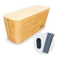 Cable Management Box and Cord Organizer - Wire Hider and Cover - Under Desk Concealer for Tidy Floor Management, Hide Power Strips, USB Chargers