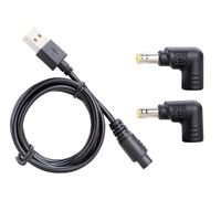 Laptop Charger Adapter 3PIN Tip Connector N08 with External Charging Cable 12V Output Size 5.5mm/2.5mm for LED Strip Lights, LCD Monitor, Wireless Router and Security Camera etc