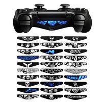 eXtremeRate 30 Pcs/Set Vinyl Reuseable Lighttight Led Light Bar Decals Stickers for Playstation 4 PS4 PS4 Slim PS4 Pro Remote Controller Skins