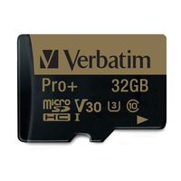 Verbatim 32GB Pro Plus 600X microSDHC Memory Card with Adapter, UHS-I V30 U3 Class 10