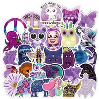 Cute Purple Vsco Stickers for Water Bottles Laptops[70PCS] - Aesthetic Lovely Fashion Trendy Waterproof Vinyl Sticker for Hydro Flasks Luggage Mirrors Travel Phone - Scrapbook Decals for Teens Girls