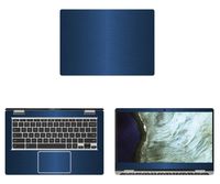 decalrus - Protective Decal for Asus ChromeBook C423 (14" Screen) Laptop Blue Texture Brushed Aluminum Skin case Cover wrap BAasusChrmbk14_C423Blue