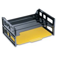 Officemate 26172 Recycled Letter Tray, 2 Pack, Black