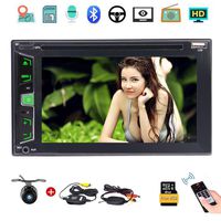 Wireless Camera as gift 6.2" Touchscreen In Dash Double DIN Car Stereo GPS Nav Support BT MP3 Audio Video DVD CD Player FM AM RDS Radio/TF /USB/AUX-in/Subwoofer /Steering Wheel Contrl