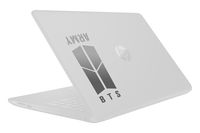 Stick'emAll Vinyl Decals BTS Army KPop Bangtan Boys Window Laptop Decal (BTS Army Full Shield, Metallic Silver)