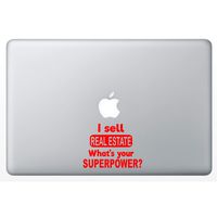Crazy4Decals I Sell Real Estate 5" Decal Vinyl Sticker 20 Colors for Laptops, Ipads, Car Windows, Doors, Office Walls Realtor and Any Smooth Surface. (Red)