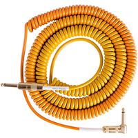 Lava Morph Coil Instrument Cable Straight to Right Angle Oranges, Reds, Yellow, Brown 25 ft.